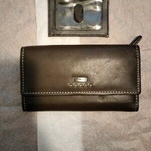 Fionte Italian leather clutch wallet brown